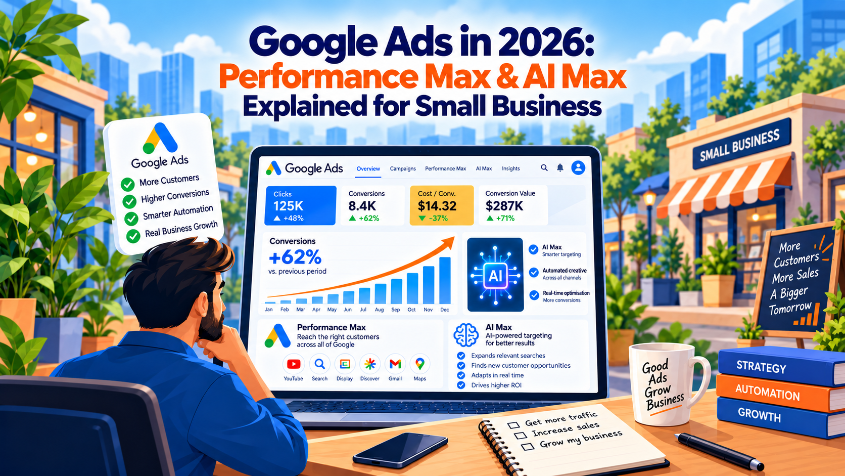 Google Ads in 2026: Performance Max & AI Max Explained for Small Business